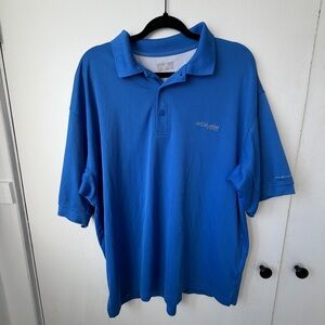 Columbia PFG Blue Omni-Shade Polo Shirt XL | Outdoor Performance Tee